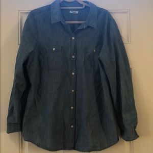 NEVER WORN- jean button up